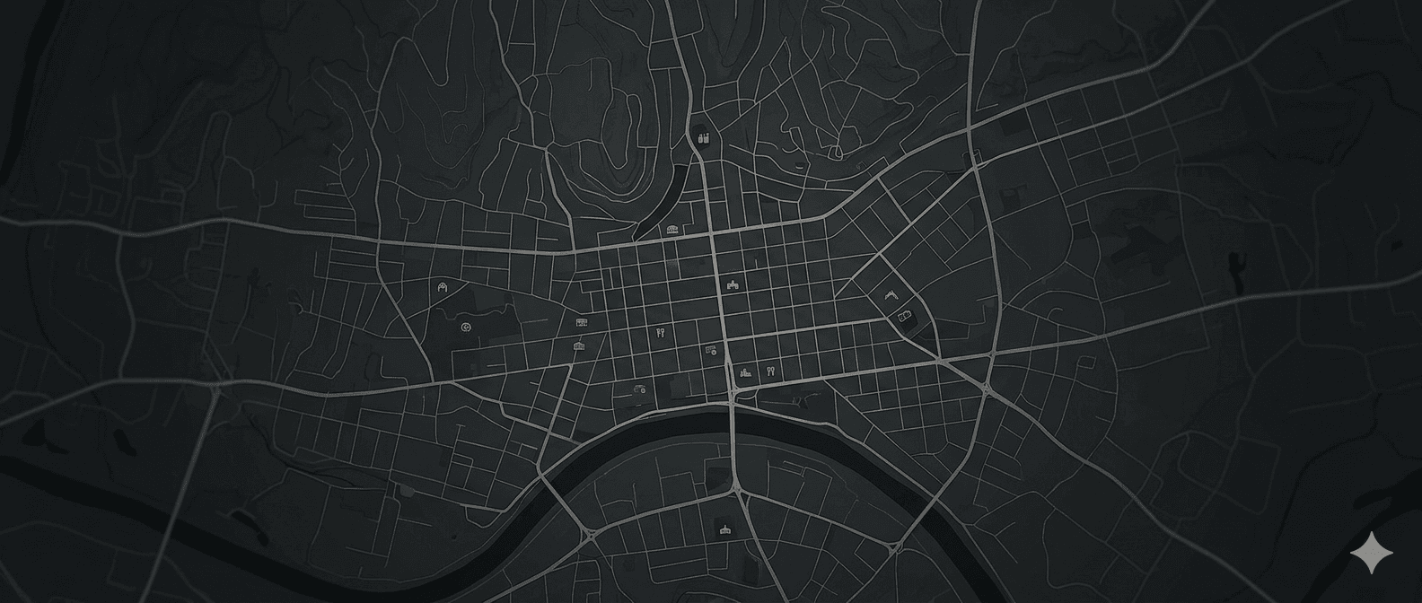 Monokromatska karta centra Slavonskog Broda